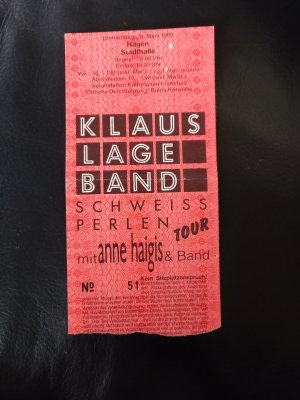 Klaus Lage Eintrittskarte Stadthalle Hagen