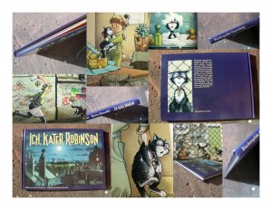 Ich, Kater Robinson. Bilder von Peter Schössow. Wörter von Harry Rowohlt. Layout von Peter Wippermann.