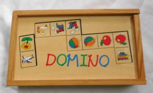 gebrauchtes Spiel – Holz Domino Legespiel