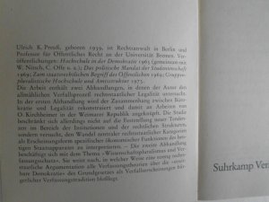 gebrauchtes Buch – Preuß, Ulrich K. – Legalität und Pluralismus - Beiträge zum Verfassungsrecht der Bundesrepublik Deutschland