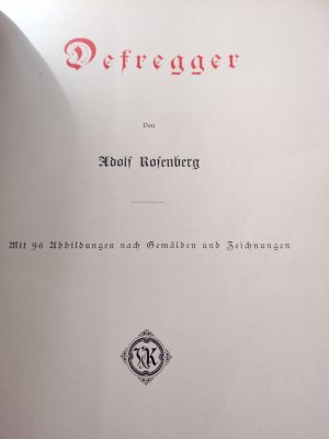 antiquarisches Buch – Adolf Rosenberg – Defregger