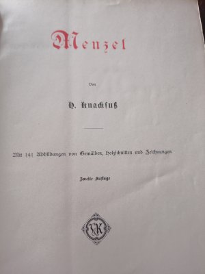 antiquarisches Buch – H. Knackfuß – Menzel