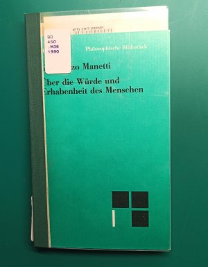 gebrauchtes Buch – Giannozzo Manetti – Über die Würde und Erhabenheit des Menschen