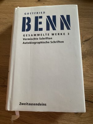 Gesammelte Werke Band 3 vermischte Schriften autobiografische Schriften, Nachträge