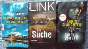 gebrauchtes Buch – 3x TB - Mons Kallentoft + Charlotte Link + Karin Slaughter – Verschollen in Palma + Die Suche + Ein Teil von ihr