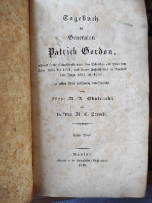 Tagebuch des Generals Patrick Gordon II