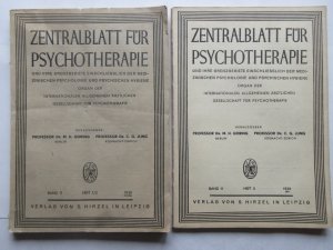 ZENTRALBLATT FÜR PSYCHOTHERAPIE und ihre Grenzgebiete . . . , Band 11, Hefte 1 - 6, 1939