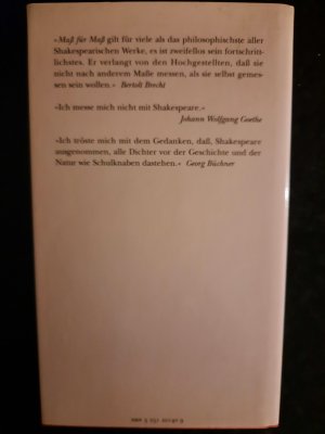 gebrauchtes Buch – William Shakespeare – Maaß für Maaß oder Wie einer mißt, so wird ihm wieder gemessen