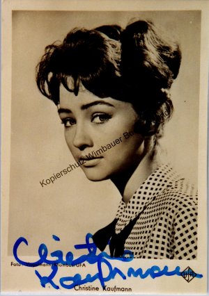 Original Autogramm Christine Kaufmann (1945-2017) /// Autograph signiert signed signee