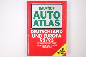 gebrauchtes Buch – AUTO-ATLAS DEUTSCHLAND, EUROPA. mit Sonderteilen: d. schönsten Ausflugsgebiete, Stadtpl., Kartenteil DDR