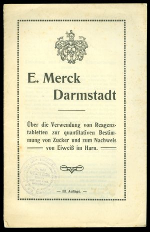 Über die Verwendung von Reagenztabletten zur quantitativen Bestimmung von Zucker und zum Nachweis von Eiweiß im Harn