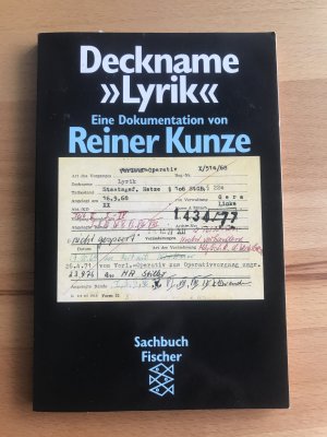 gebrauchtes Buch – Reiner Kunze – Deckname »Lyrik« - Eine Dokumentation