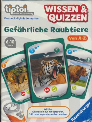 Gefährliche Raubtiere von A - Z,  Ravensburger 007523 - tiptoi® Wissen & Quizzen