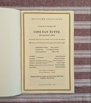 antiquarisches Buch – Deutsche Staatsoper Berlin – Cosi Fan Tutte