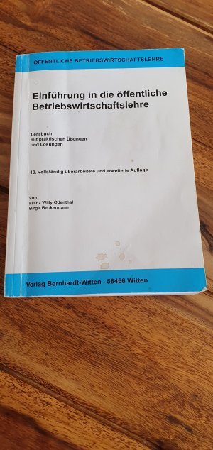 gebrauchtes Buch – Odenthal, Franz Willy – Einführung in die öffentliche Betriebswirtschaftslehre - (keine Auslieferung über den Buchhandel)