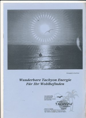 Wunderbare Tachyon Energie für ihr Wohlbefinden - Ausgabe 5/95