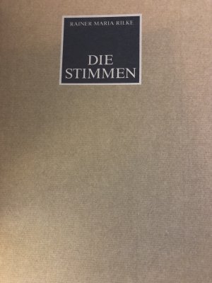 Die Stimmen. 9 Blätter mit einem Titelblatt. Mit Holzschnitten von Ruth Schefold.    Greifenhorst-Druck 15.