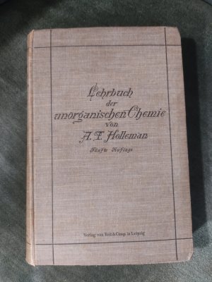 Bildtext: Lehrbuch der unorganischen Chemie von A.F. Holleman