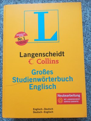 gebrauchtes Buch – in Zusammenarbeit mit der Langenscheidt-Redaktion – Langenscheidt Collins Großes Studienwörterbuch Englisch - Englisch-Deutsch/Deutsch-Englisch