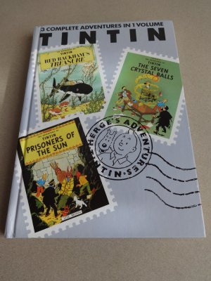 gebrauchtes Buch – Herge – Adventures of Tintin:  "Red Rackham´ Treasure ",  "Seven Crystal Balls " and  "Prisoners of the Sun " v. 4. ".