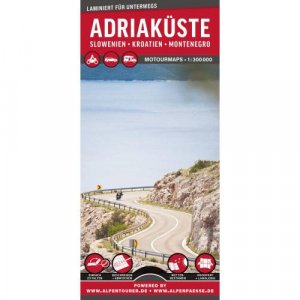 neues Buch – Autor nicht angegeben – MoTourMaps Adriaküste Slowenien . Kroatien . Montenegro Auto- und Motorradkarte 1:300.000