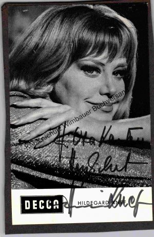 Original Autogramm Hildegard Knef (1925-2002) /// Autogramm Autograph signiert signed signee