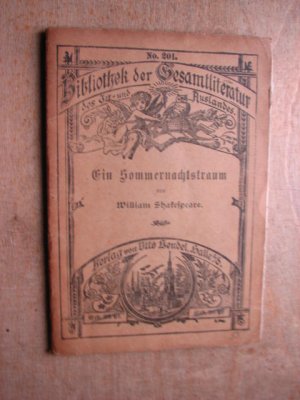 Ein Sommernachtstraum Schauspiel in fünf Aufzügen. Übersetzt von A. W. von Schlegel