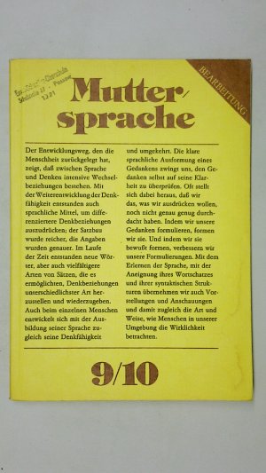 gebrauchtes Buch – MUTTERSPRACHE.