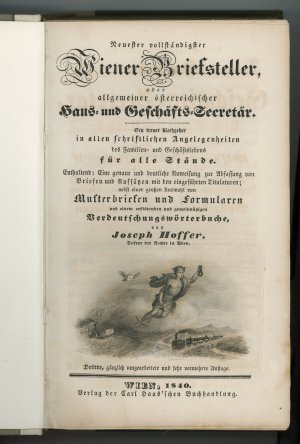 antiquarisches Buch – Hoffer , Joseph – Wiener Briefsteller oder allgemeiner österreichischer Haus- und Geschäfts-Secretär