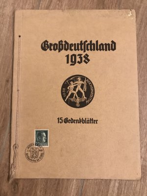 Großdeutschland 1938 - Reichsparteitag - Stürmer Mappe für 15 Gedenkblätter