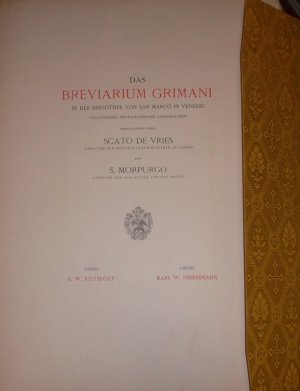 Das Breviarium Grimani in der Bibliothek von San Marco in Venedig. Vollständige photographische Reproduction: BAND XI.