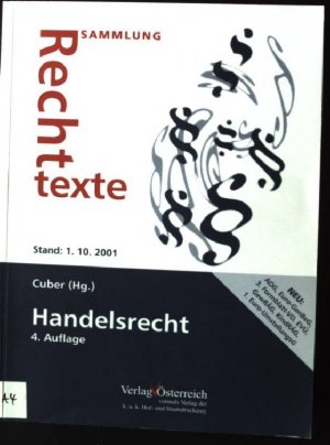 Handelsrecht, Stand 1.Oktober 2001