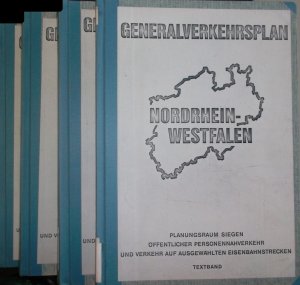 Generalverkehrsplan Nordrhein - Westfalen: Planungsraum Siegen. Öffentlicher Personennahverkehr und Verkehr auf ausgewählten Eisenbahnstrecken (4 Bände […]