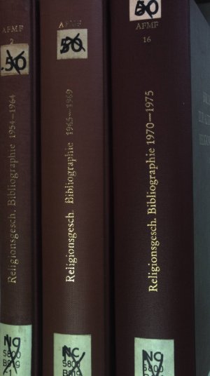 Bibliographie zur alteuropäischen Religionsgeschichte 1954-1975 (3 Bände KOMPLETT) - Literatur zu den Rand- und Nachfolgekulturen... Arbeiten zur Frühmittelalterforschung […]