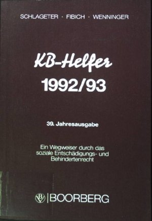 KB- Helfer 1992/93 - 39. Jahresausgabe