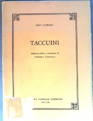 Taccuini Classe di lettere e filosofia VII.