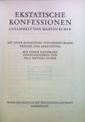 Ekstatische Konfessionen.