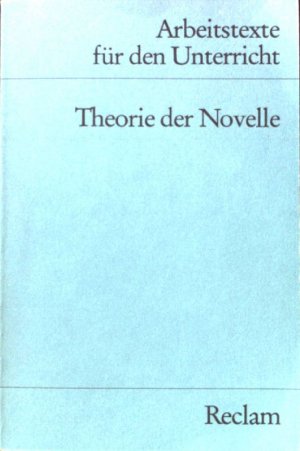 gebrauchtes Buch – Herbert Krämer – Theorie der Novelle. Universal-Bibliothek ; 9524 : Arbeitstexte für den Unterricht