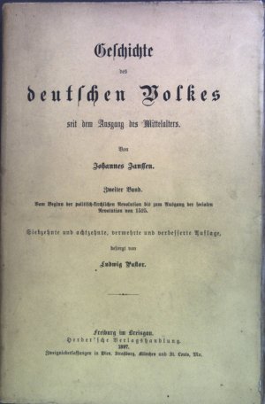 „Johannes Janssen, Geschichte des deutschen Volkes seit dem Ausgang des ...