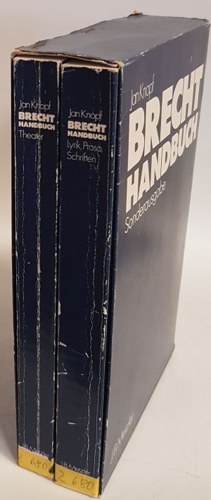 gebrauchtes Buch – Jan Knopf – Brecht-Handbuch: eine Ästhetik der Widersprüche (2 Bände KOMPLETT) - Theater/ Lyrik, Prosa, Schriften.