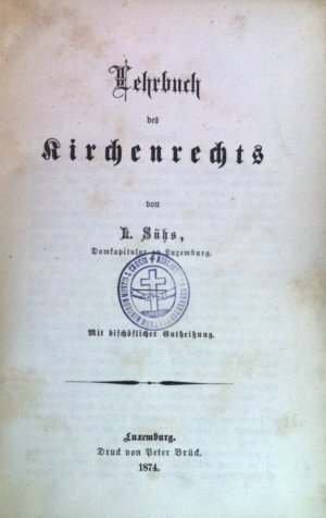 Lehrbuch des Kirchenrechts.