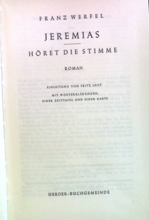 Jeremias Höret die Stimme