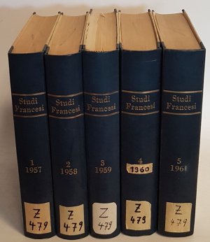 Studi francesi: Rivista quadrimestrale (5 vols./ 5 Jahrgänge) - Vol.1 (1957) - 5 (1961) - No.1 -