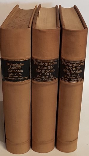 Handbuch der biologischen Arbeitsmethoden: Abt.VI: Methoden der experimentellen Psychologie: Teil C: Methoden der angewandten Psychologie (3 Bände KOMPLETT […]