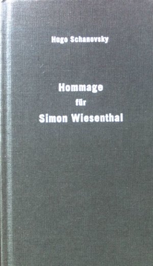 Hommage für Simon Wiesenthal : Prosagedichte.