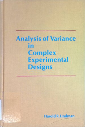 gebrauchtes Buch – Lindman, Harold R – Analysis of Variance in Complex Experimental Design