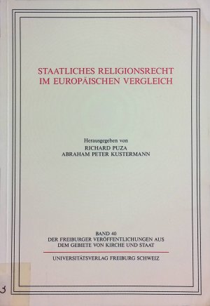 Staat und Kirche in den Niederlanden. -In: Staatliches Religionsrecht im europäischen Vergleich. Freiburger Veröffentlichungen aus dem Gebiete von Kirche […]