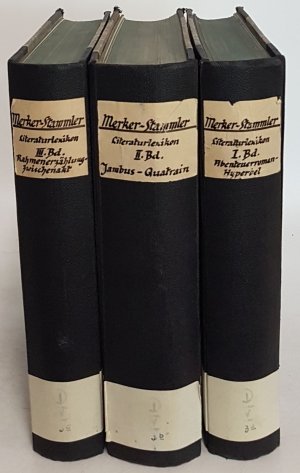 Reallexikon der deutschen Literaturgeschichte (3 Bände KOMPLETT) - Bd.I: Abenteuerroman-Hyperbel/ Bd.II: Jambus - Quatrain/ Bd.III: Rahmenerzählung-Zwischenakt […]