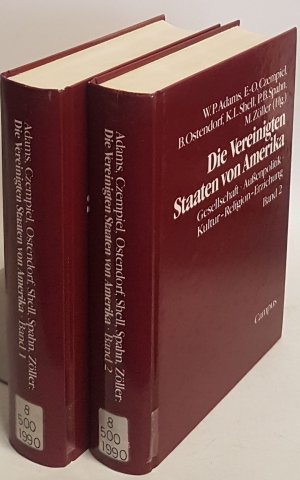 gebrauchtes Buch – Adams, Willi Paul – Die Vereinigten Staaten von Amerika (2 Bände KOMPLETT) - Bd.1: Geschichte, Politische Kultur, Politisches System, Wirtschaft/ Bd.2: Gesellschaft, Außenpolitik, Kultur - Religion - Erziehung.