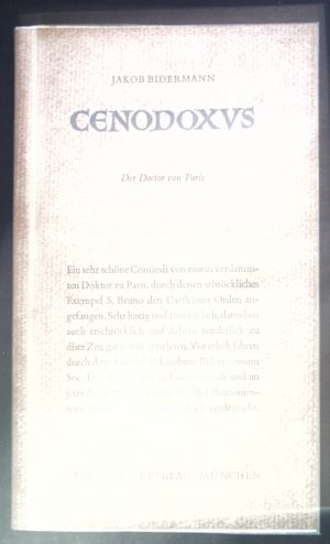 gebrauchtes Buch – Jakob Bidermann – Cenodoxus. Der Doctor von Paris. gebrauchtes Buch – Jakob Bidermann – Cenodoxus. Der Doctor von Paris.